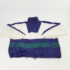 Vtg Color-block Nylon Windbreaker Jacket Sz M